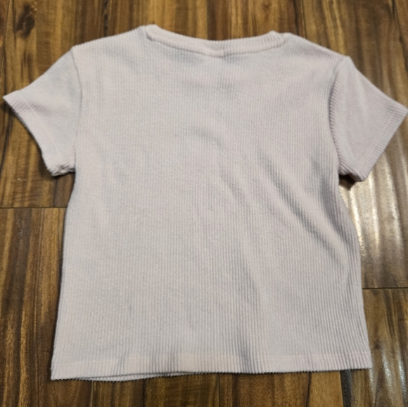 Ardene Light Pink Ribbed Baby Tee - Picture 2 of 3